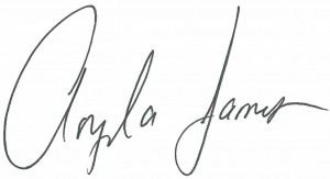 Angela James signature
