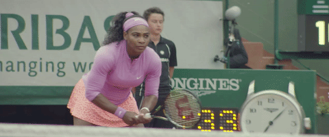 Serena Williams focusing gif