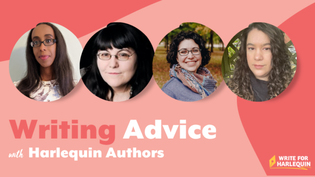 A pink graphic with 4 author photos over text which reads 