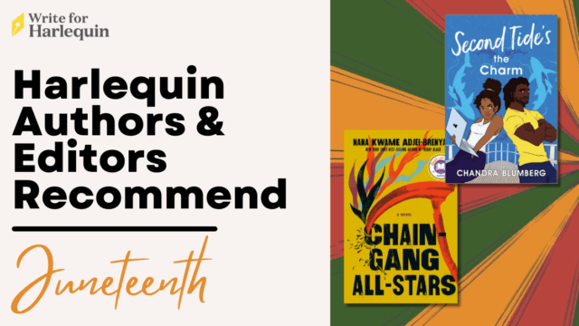 Harlequin Authors and Editors Recommend: Juneteenth. Two book cover images sits on the right side