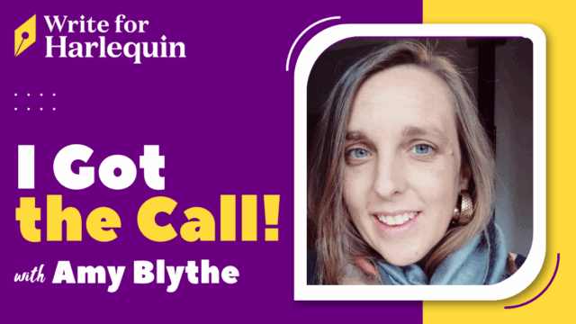 A purple and yellow graphic reads I Got the Call with Amy Blythe