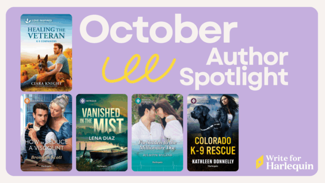 October Author Spotlight graphic featuring 5 book covers